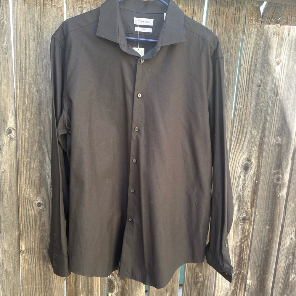 Calvin Klein Men's Black Dress Shirt